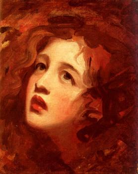 喬治 羅姆尼 Portrait Study Of Emma Hamilton As Miranda